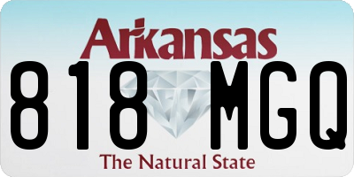AR license plate 818MGQ
