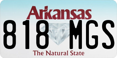 AR license plate 818MGS