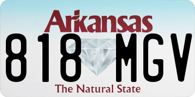 AR license plate 818MGV