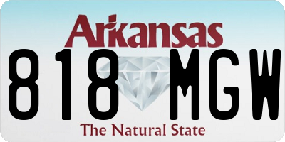 AR license plate 818MGW