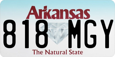 AR license plate 818MGY