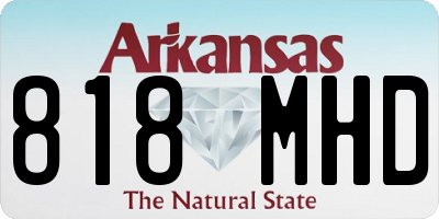 AR license plate 818MHD