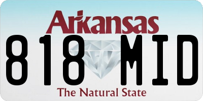 AR license plate 818MID