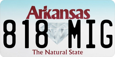 AR license plate 818MIG