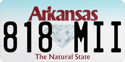 AR license plate 818MII