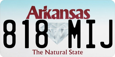 AR license plate 818MIJ