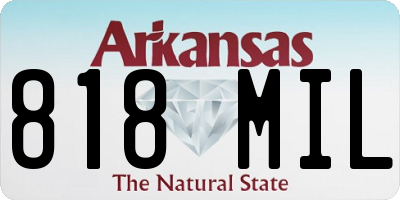 AR license plate 818MIL