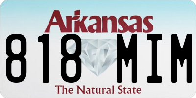 AR license plate 818MIM