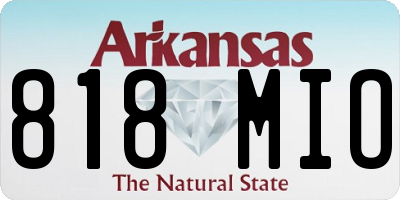AR license plate 818MIO