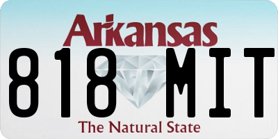 AR license plate 818MIT