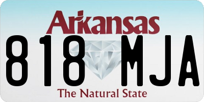 AR license plate 818MJA