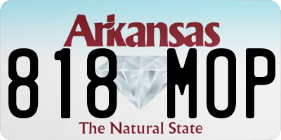 AR license plate 818MOP