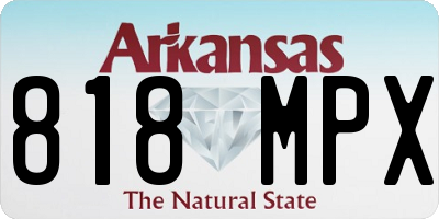 AR license plate 818MPX