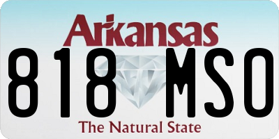 AR license plate 818MSO