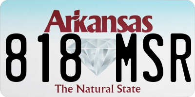 AR license plate 818MSR