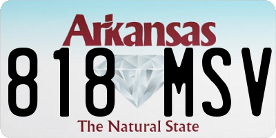 AR license plate 818MSV