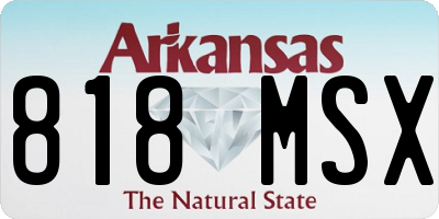 AR license plate 818MSX