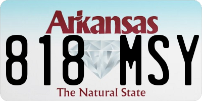 AR license plate 818MSY