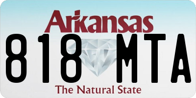 AR license plate 818MTA