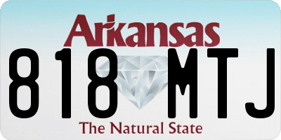 AR license plate 818MTJ