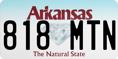AR license plate 818MTN
