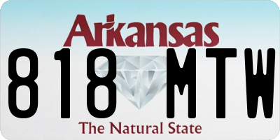 AR license plate 818MTW