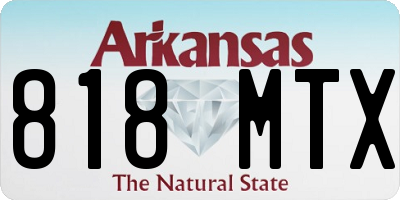 AR license plate 818MTX