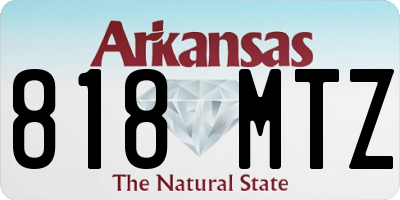 AR license plate 818MTZ