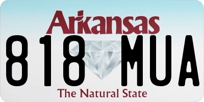 AR license plate 818MUA