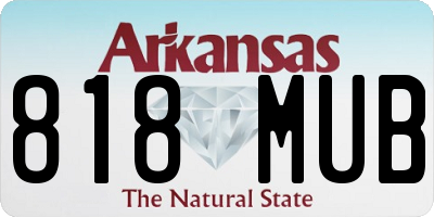 AR license plate 818MUB
