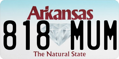 AR license plate 818MUM
