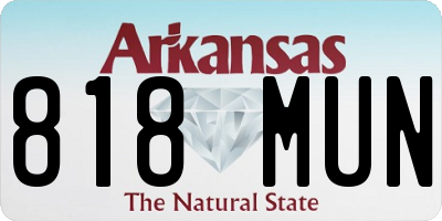 AR license plate 818MUN