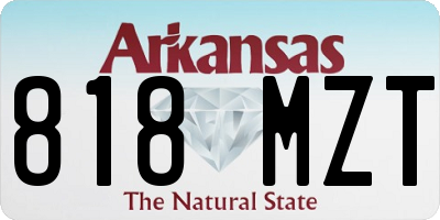AR license plate 818MZT