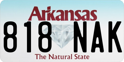 AR license plate 818NAK