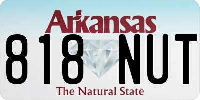 AR license plate 818NUT