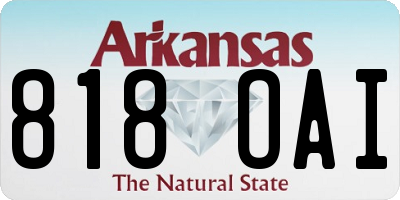 AR license plate 818OAI