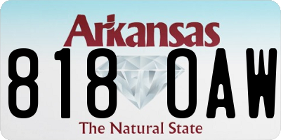 AR license plate 818OAW