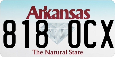 AR license plate 818OCX