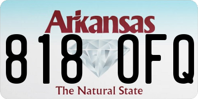 AR license plate 818OFQ