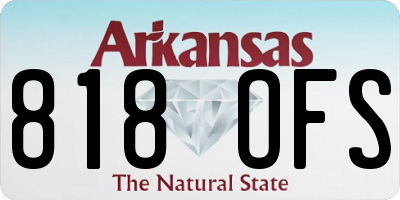AR license plate 818OFS