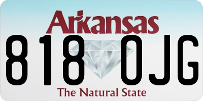 AR license plate 818OJG