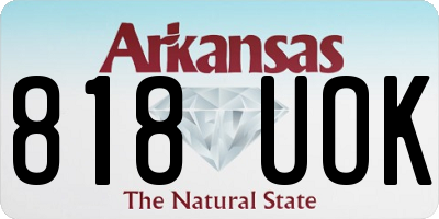 AR license plate 818UOK