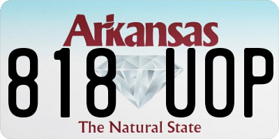 AR license plate 818UOP