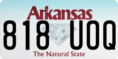 AR license plate 818UOQ