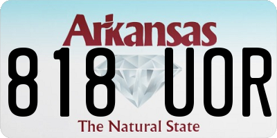 AR license plate 818UOR