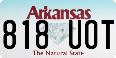 AR license plate 818UOT