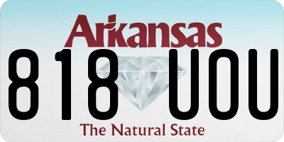 AR license plate 818UOU
