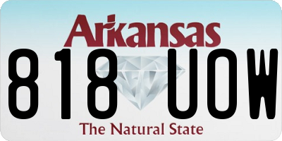 AR license plate 818UOW