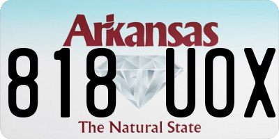 AR license plate 818UOX