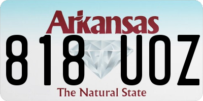 AR license plate 818UOZ